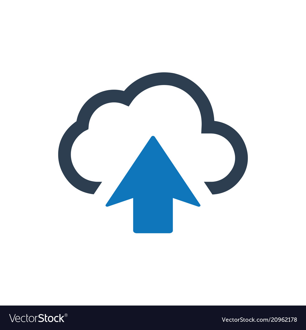 Cloud upload icon Royalty Free Vector Image - VectorStock