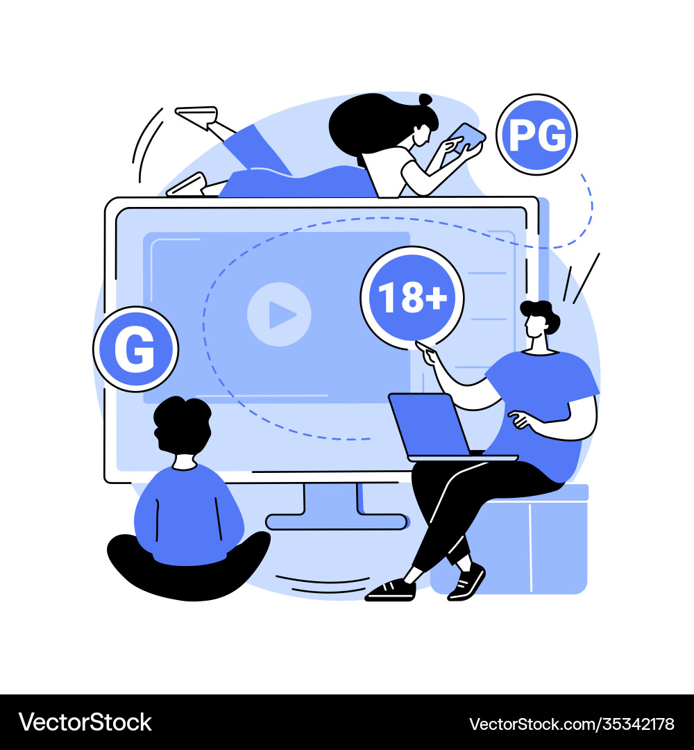 Content rating abstract concept Royalty Free Vector Image