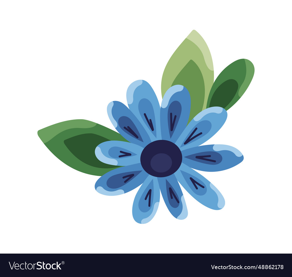 Flower blue Royalty Free Vector Image - VectorStock