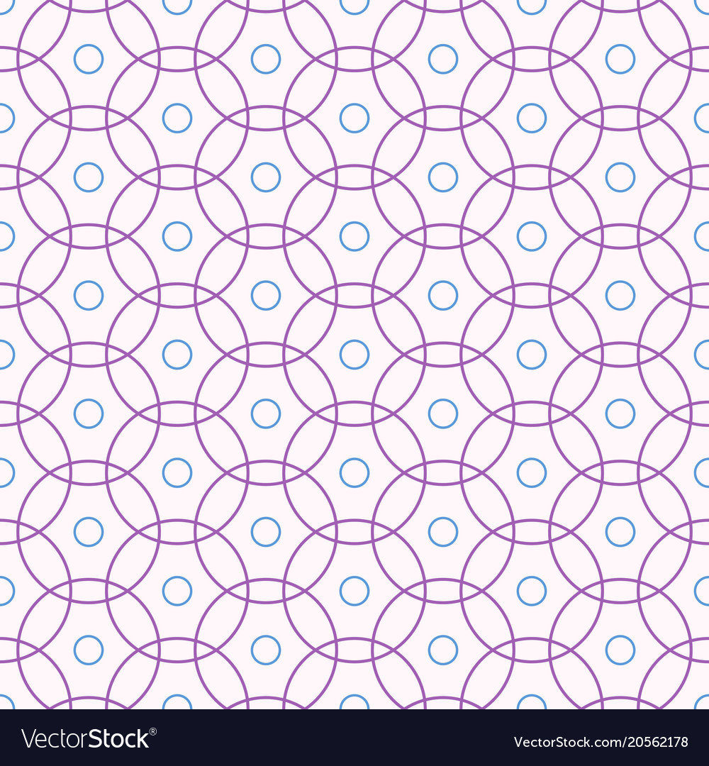 Seamless pattern with intersecting circles Vector Image