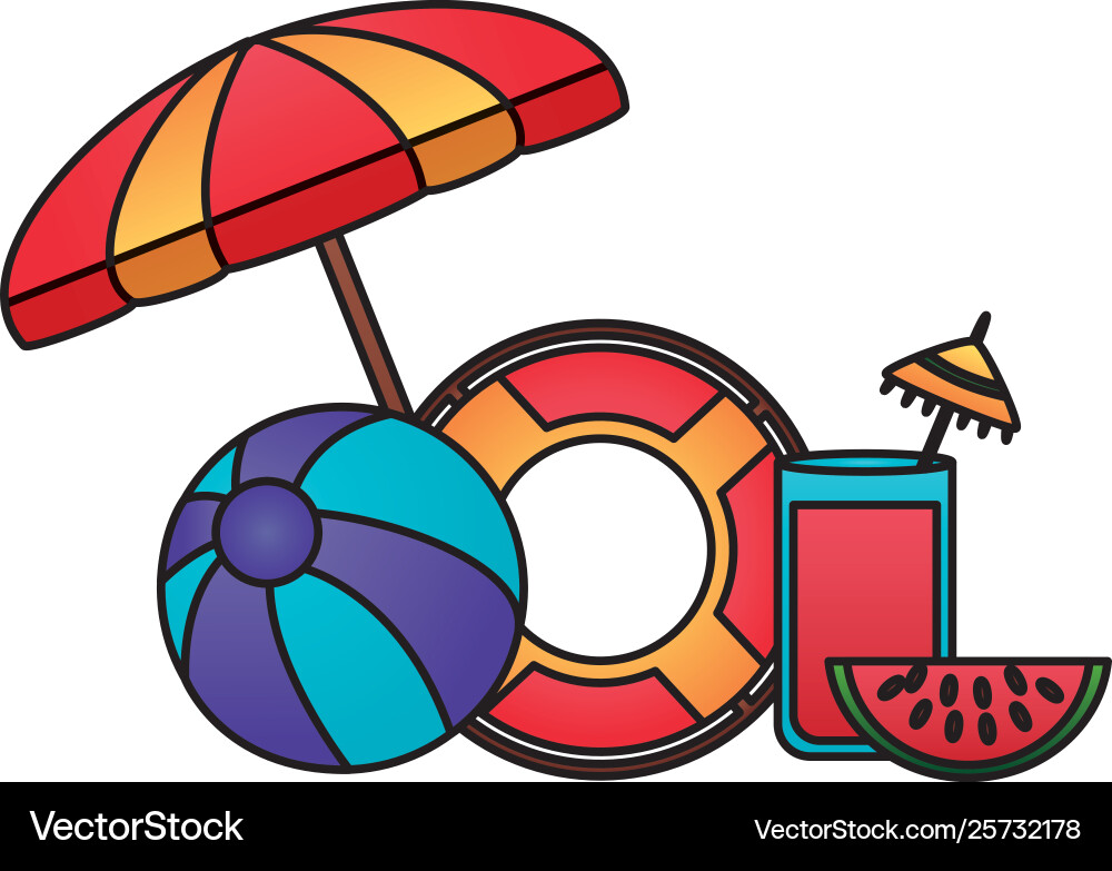 Summer time holiday Royalty Free Vector Image - VectorStock