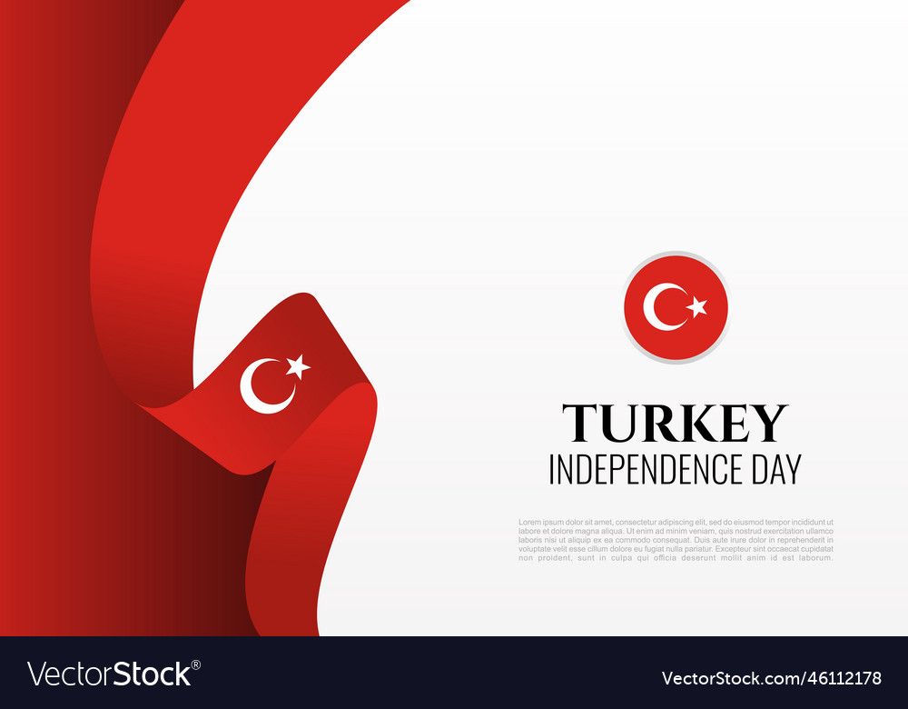 Turkey independence day background Royalty Free Vector Image