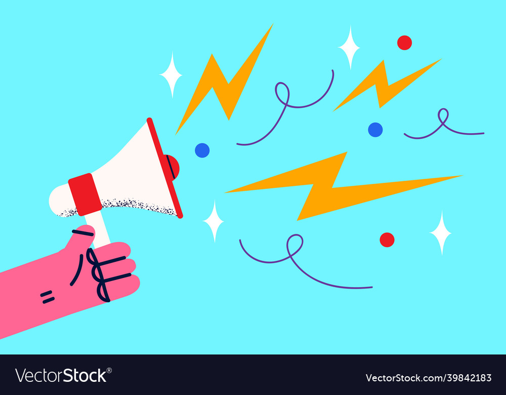 Advertisement Promotion And Attention Concept Vector Image