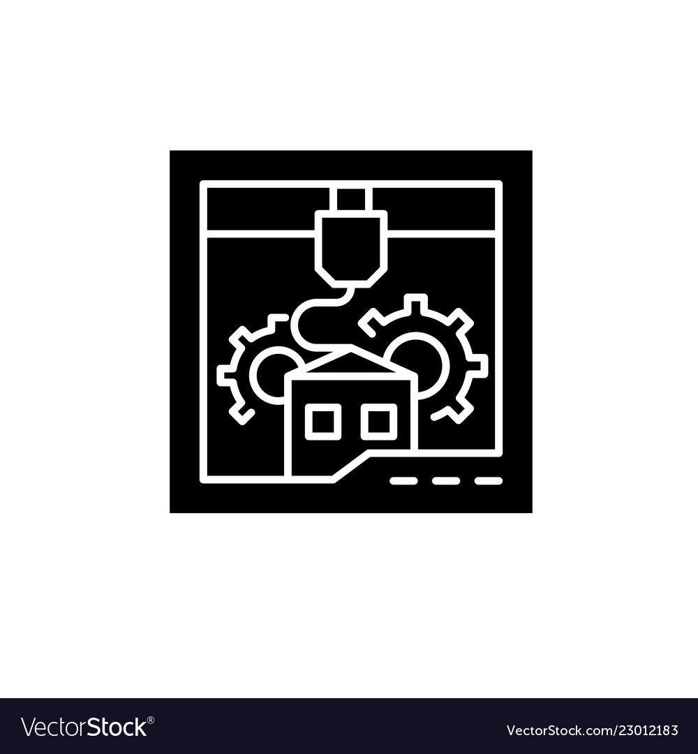 Development process black icon sign Royalty Free Vector