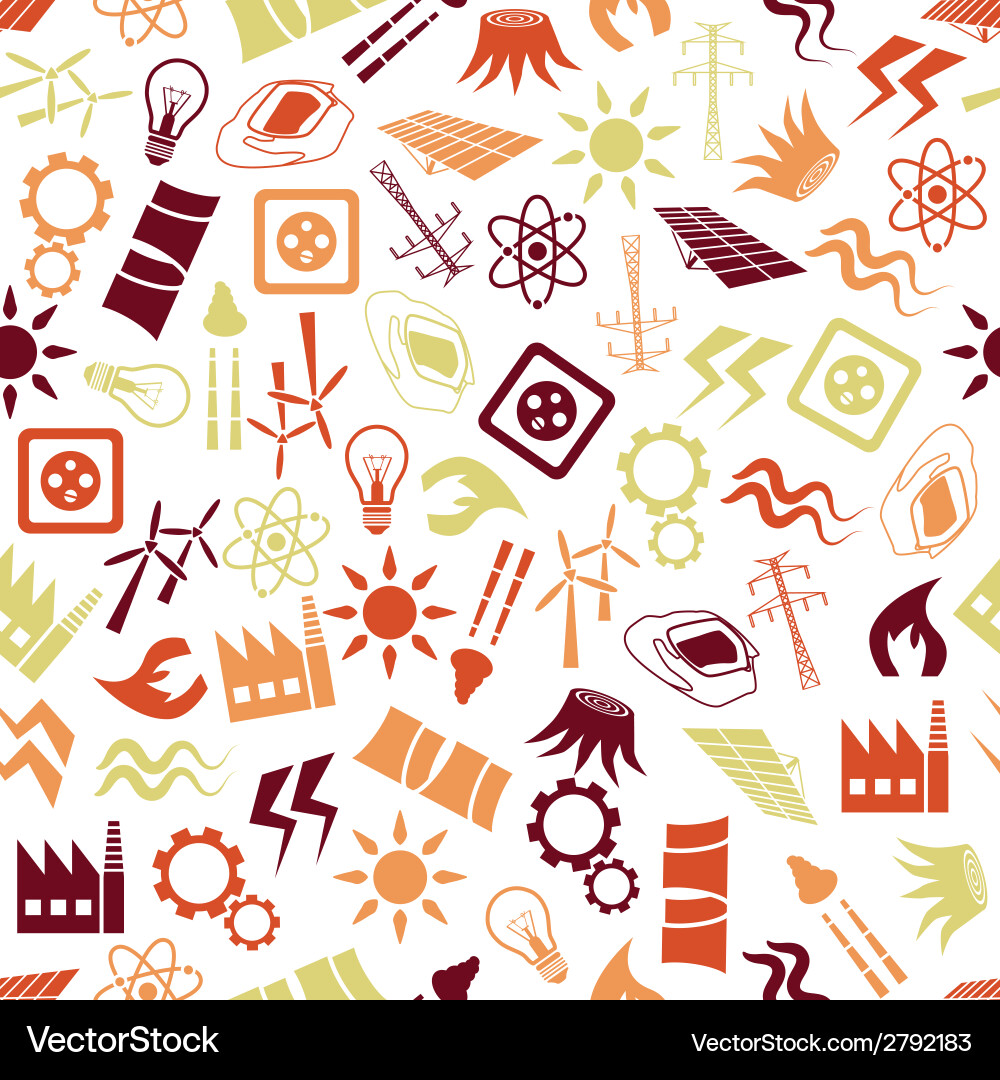 Energy seamless pattern Royalty Free Vector Image