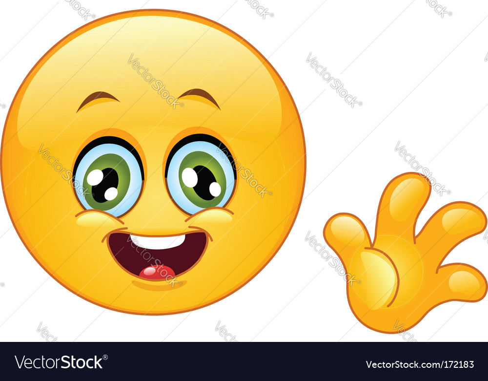 Hello emoticon Royalty Free Vector Image - VectorStock Hello emoticon Royalty Free Vector Image - VectorStock