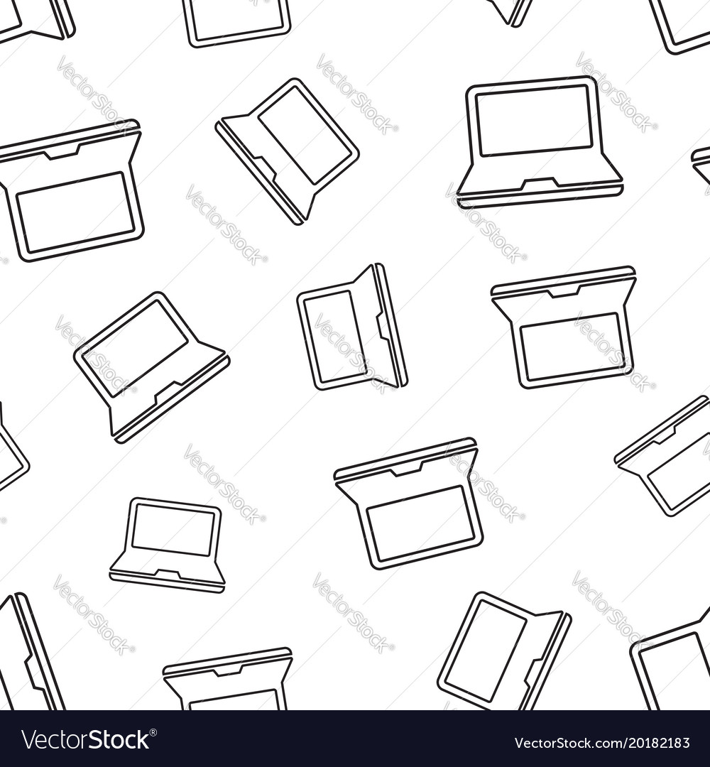 Laptop computer seamless pattern background Vector Image