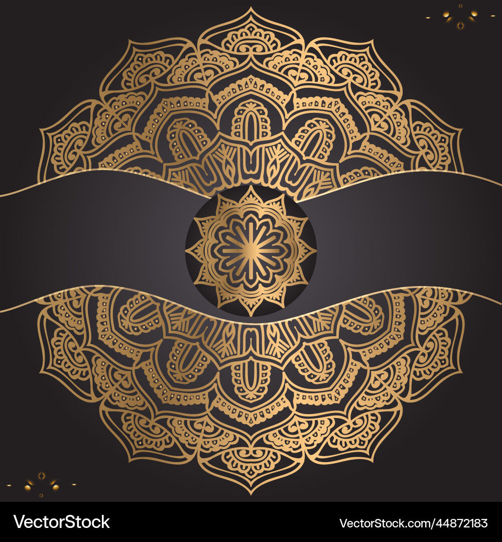 Luxury mandala design background template Vector Image