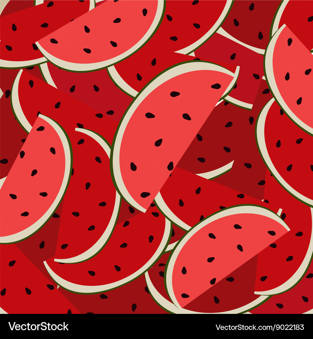 Seamless background with watermelon slices Vector Image