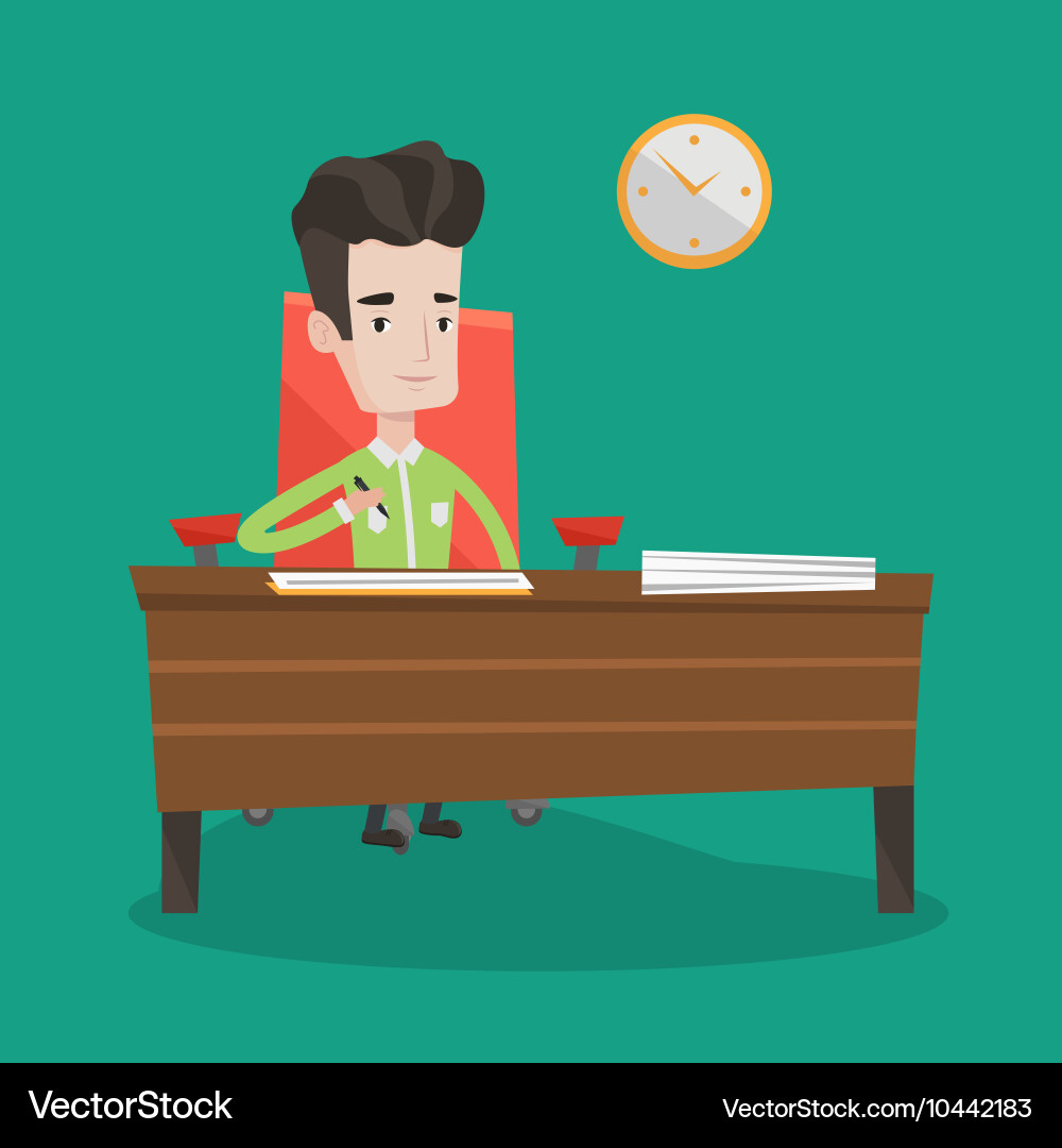 Signing of business documents Royalty Free Vector Image
