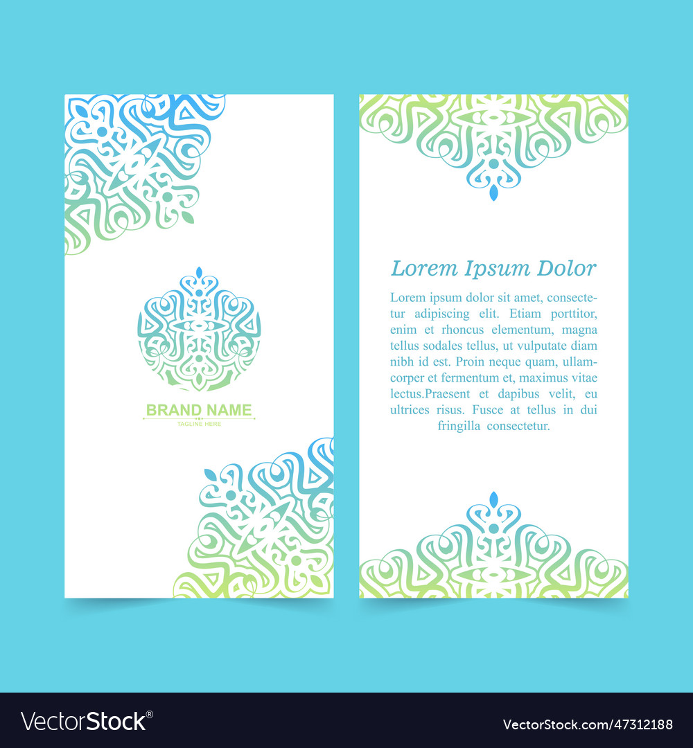 Colorful mandala decorative card design Royalty Free Vector