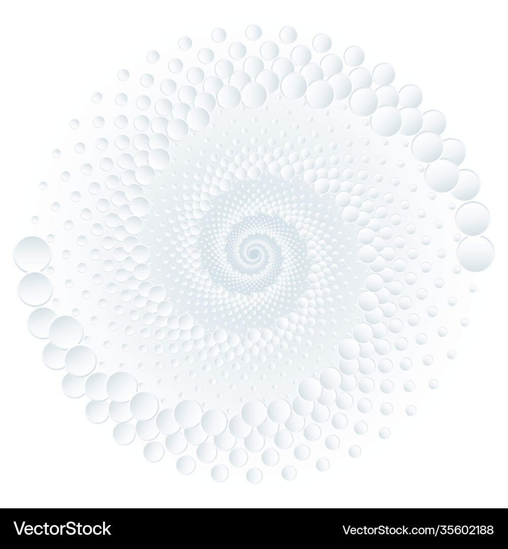 Dotted halftone spiral pattern or texture Vector Image