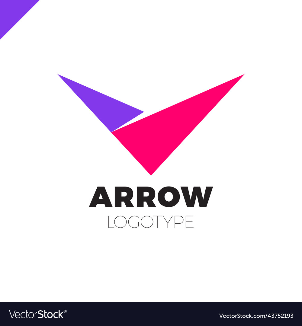 Abstract arrow icon logo design template