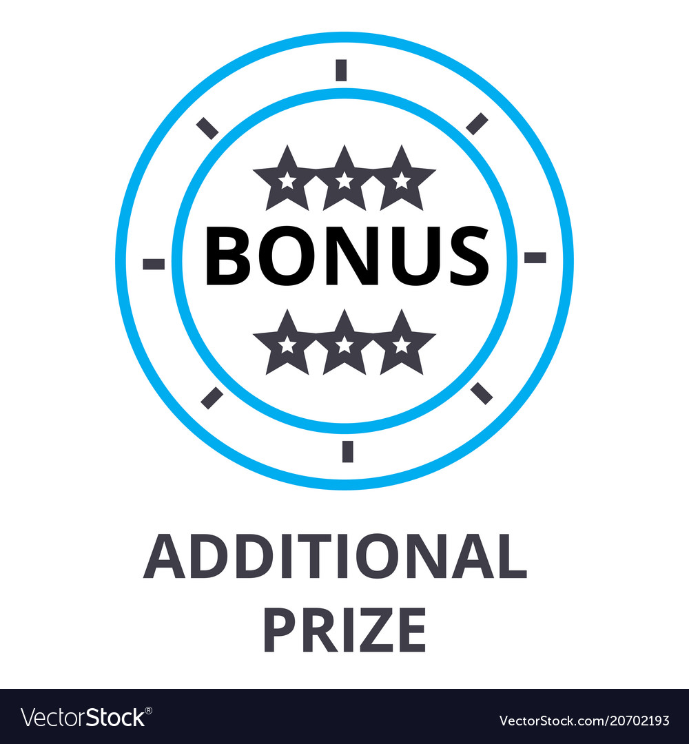 Additional prize thin line icon sign symbol Vector Image