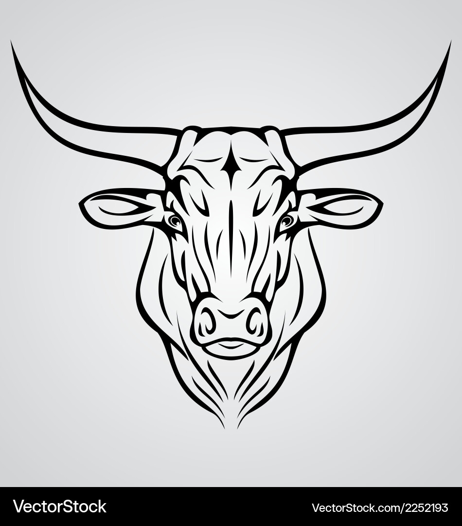 Cow head Royalty Free Vector Image - VectorStock