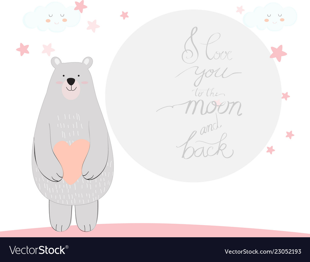 love you to the moon and back teddy