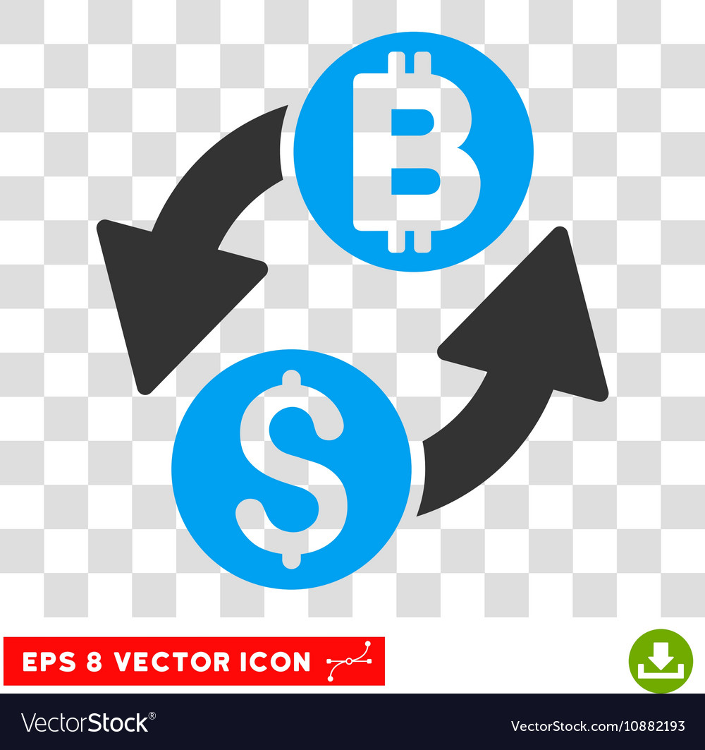 Dollar Bitcoin Exchange Icon Vector Image On Vectorstock Dollar Bitcoin Exchange Icon Vector Image