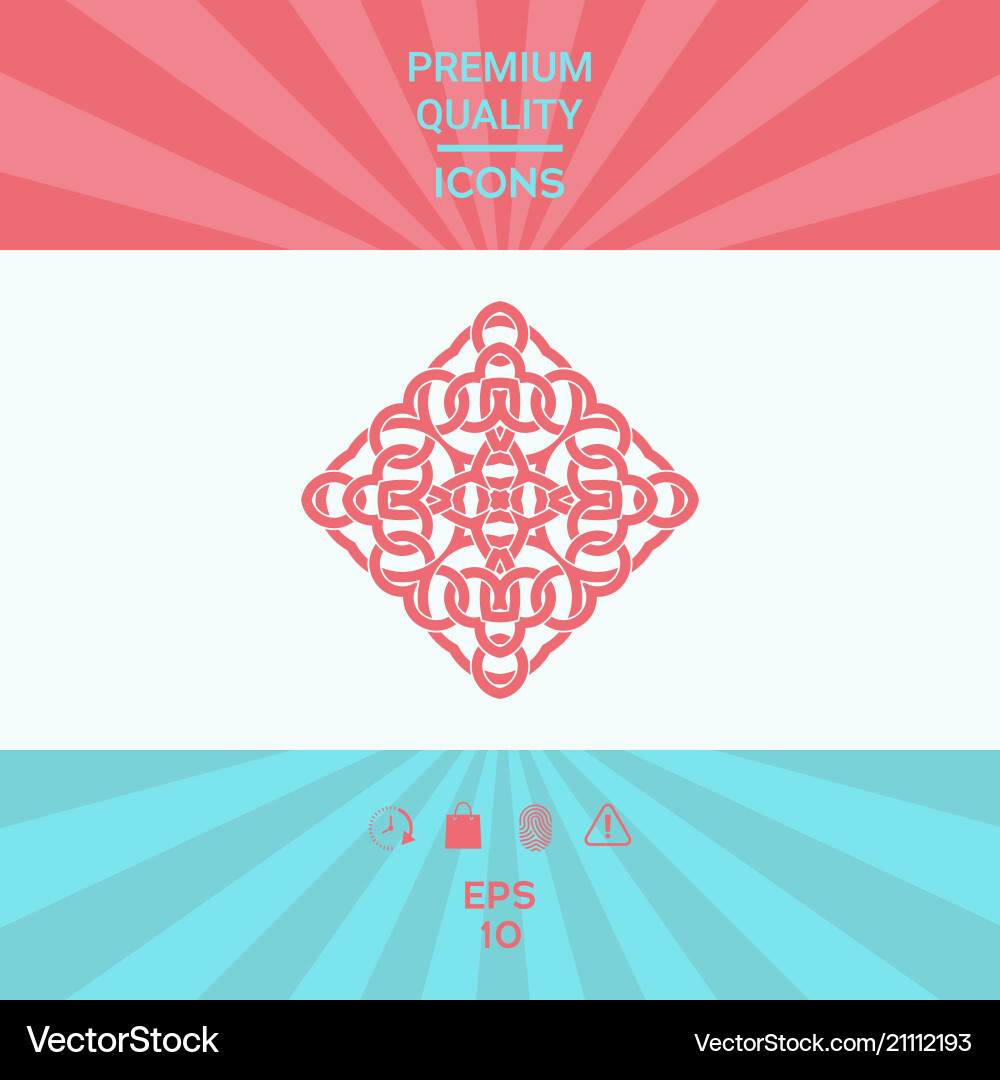 Geometric arabic pattern logo Royalty Free Vector Image