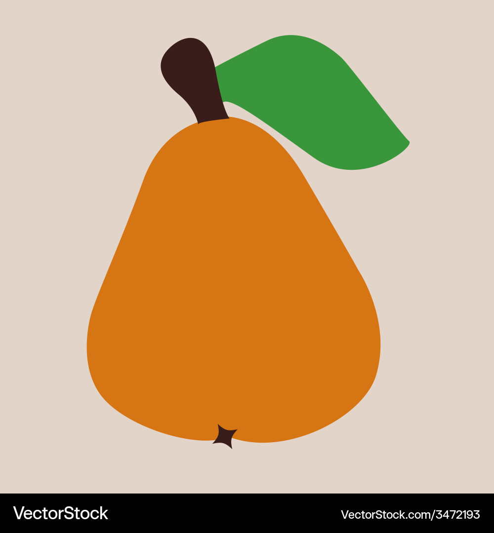 Yellow pear Royalty Free Vector Image - VectorStock