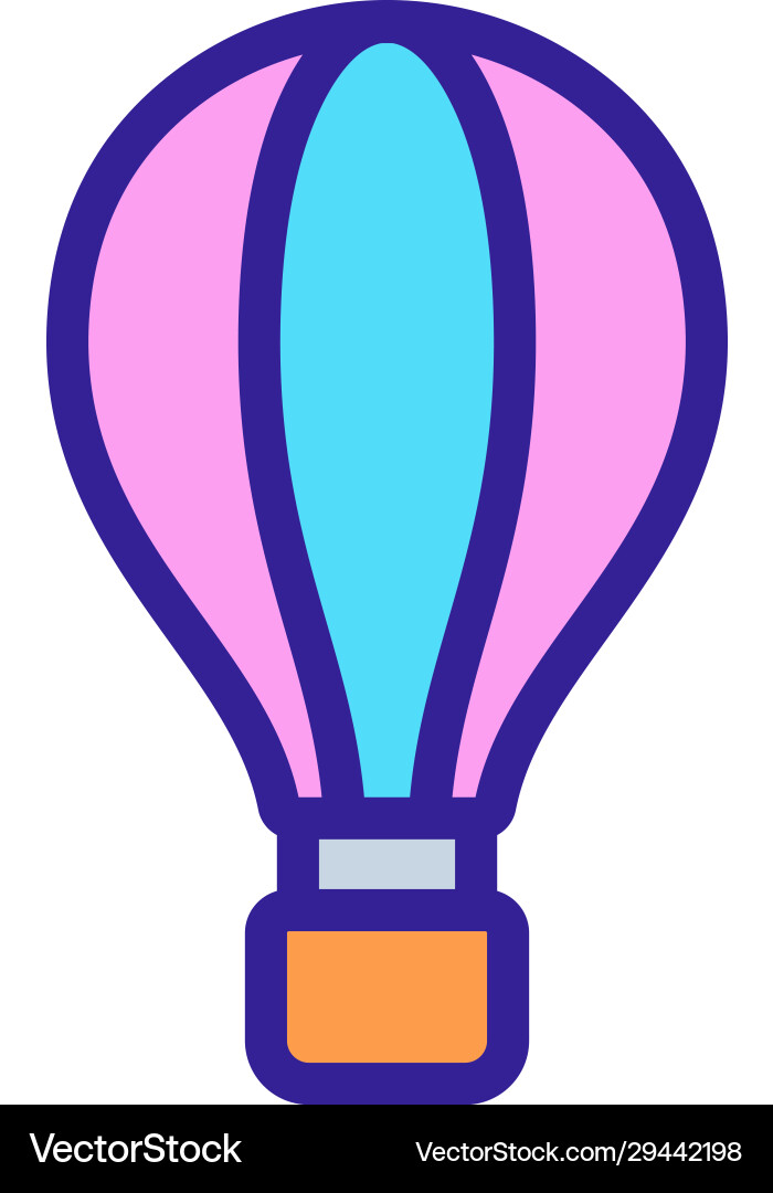 Balloon icon isolated contour Royalty Free Vector Image