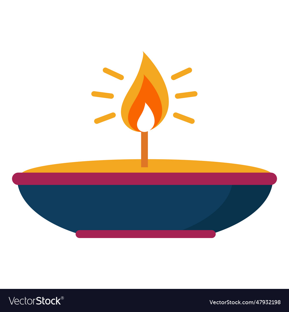 Candle Fire Flame Plate Spark Flat Royalty Free Vector Image Candle Fire Flame Plate Spark Flat Royalty Free Vector Image