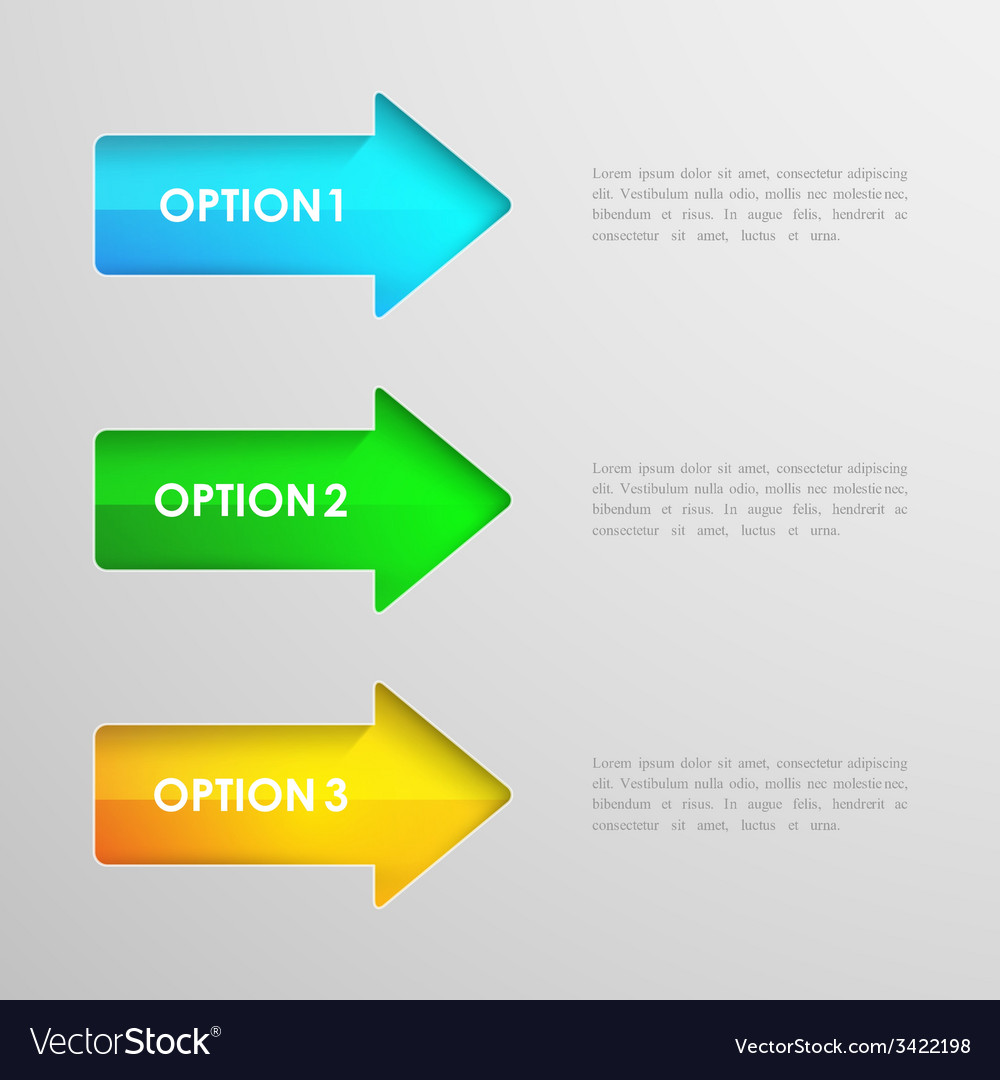 Colorful arrows infographic elements Royalty Free Vector