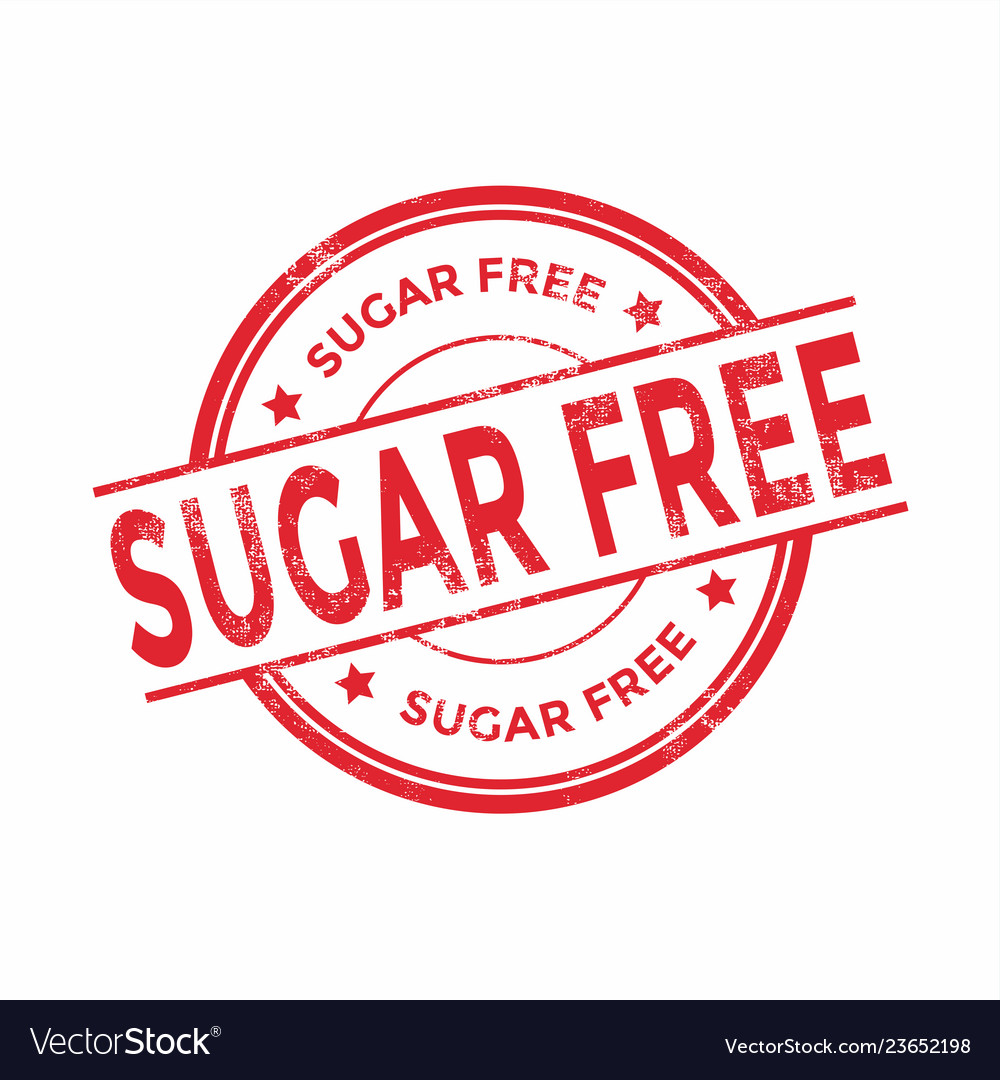 Sugar free red rubber stamp Royalty Free Vector Image