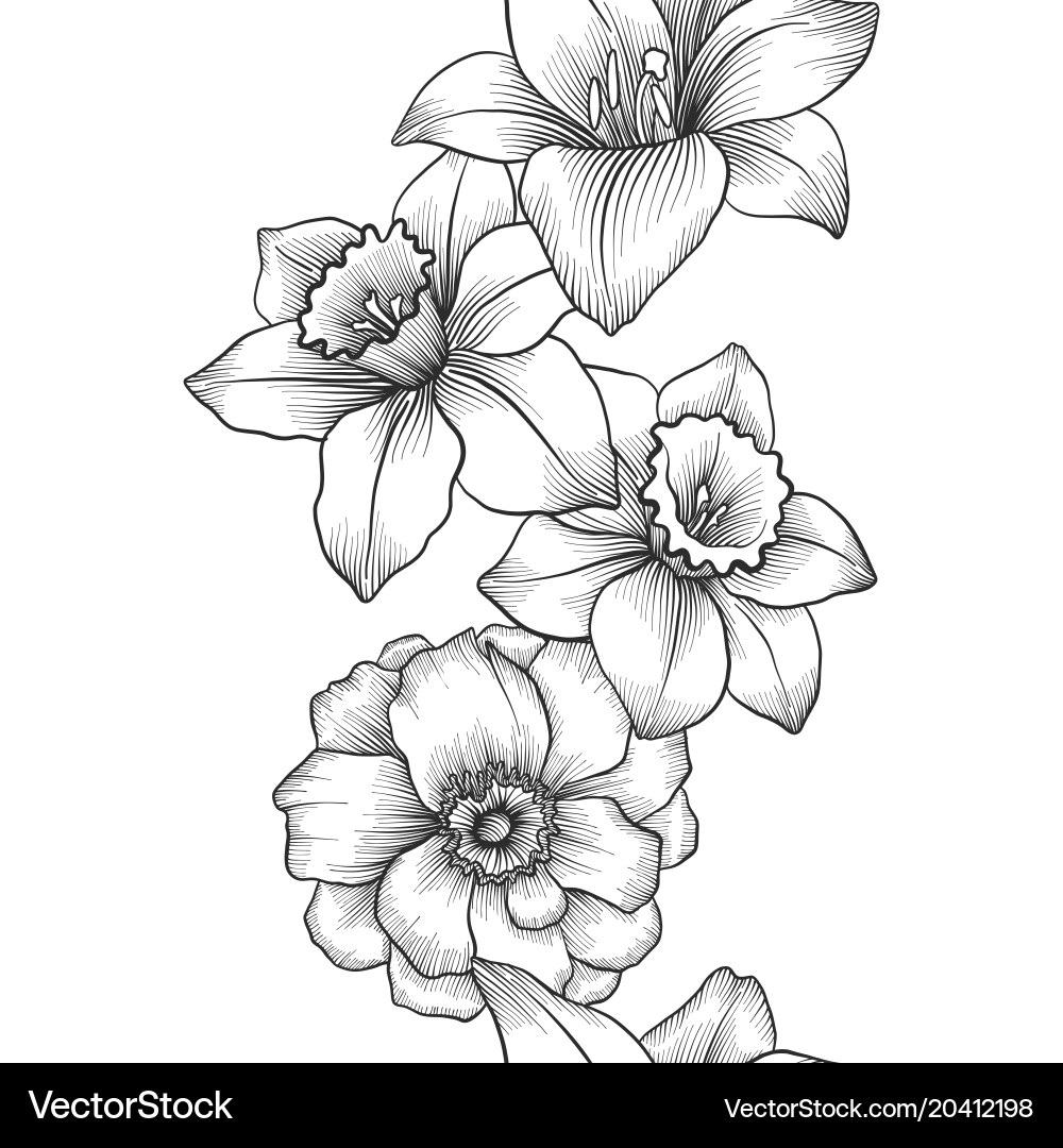 Vintage floral seamless pattern Royalty Free Vector Image