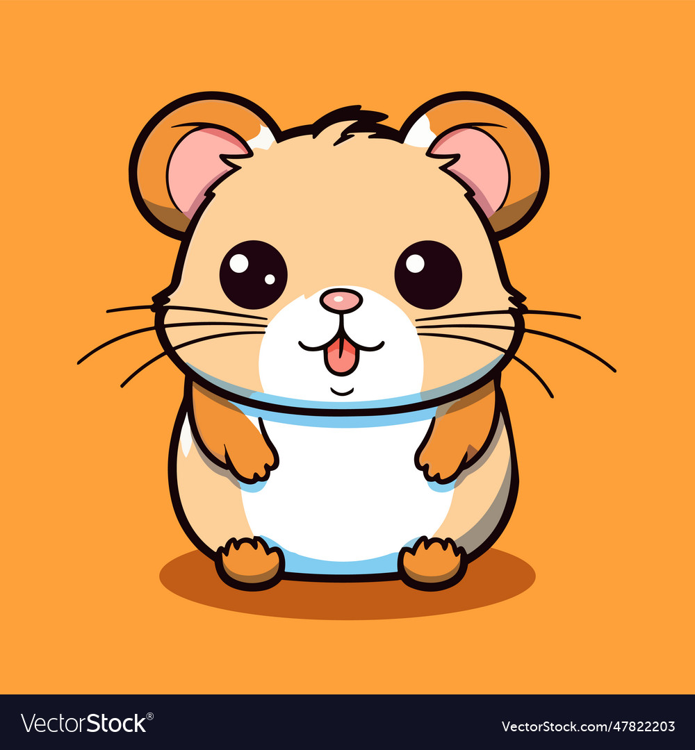 Cute cartoon hamster Royalty Free Vector Image