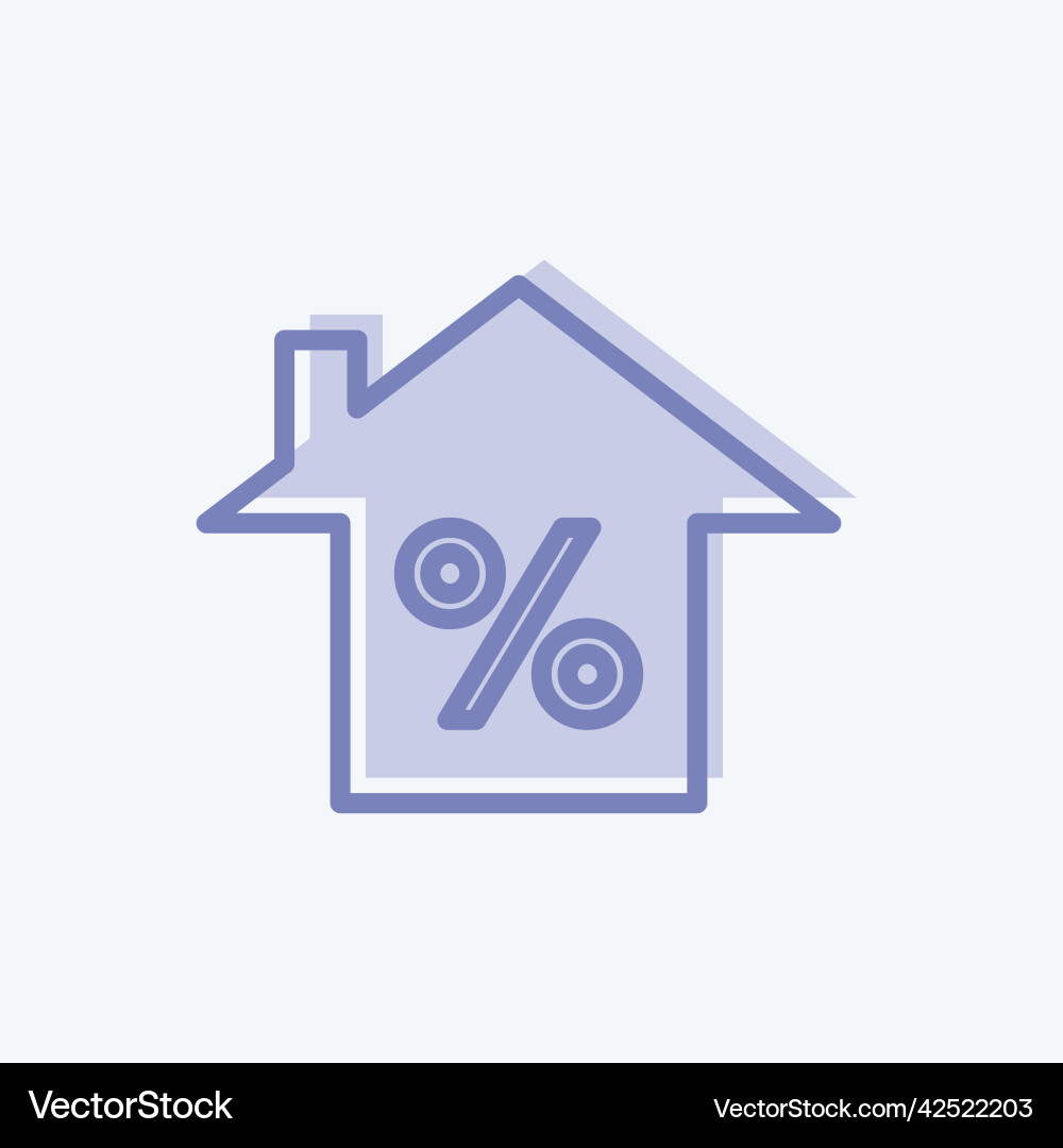 Icon discount suitable for education symbol two Vector Image