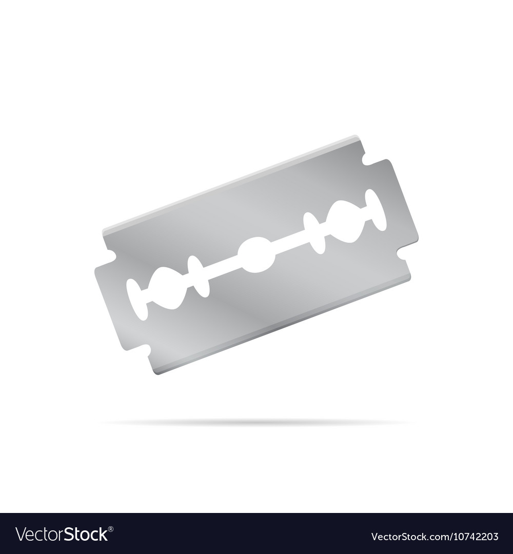 Realistic razor blade front view Royalty Free Vector Image