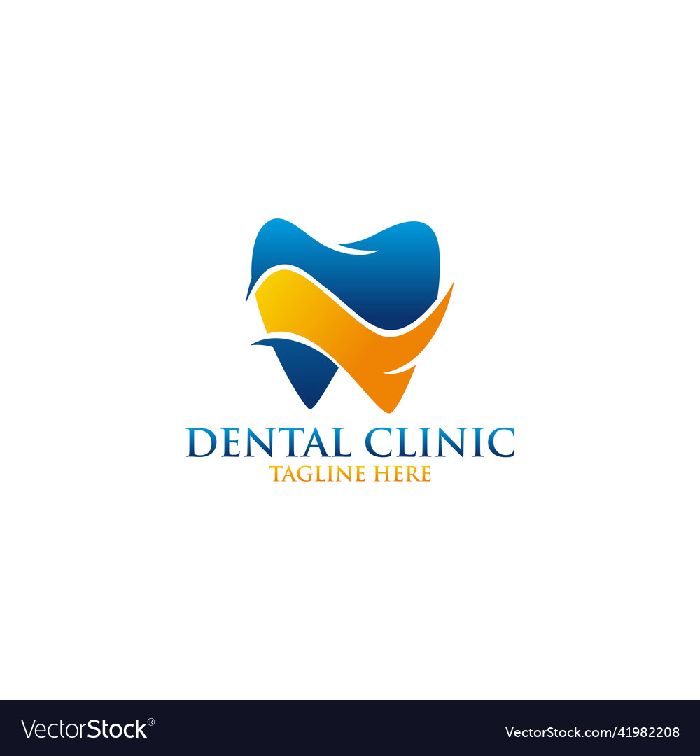 Abstract dental symbol icon tooth with simple Vector Image