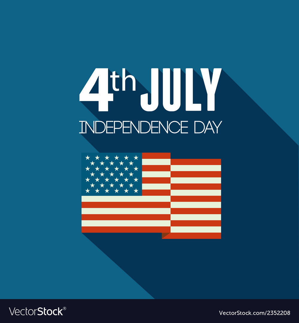 American independence day flat design Royalty Free Vector