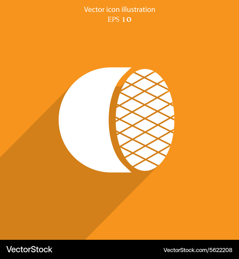 Car headlight flat icon Royalty Free Vector Image
