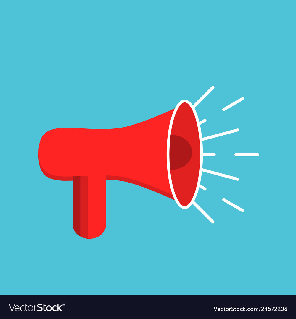 Cartoon loudspeaker or megaphone social media Vector Image