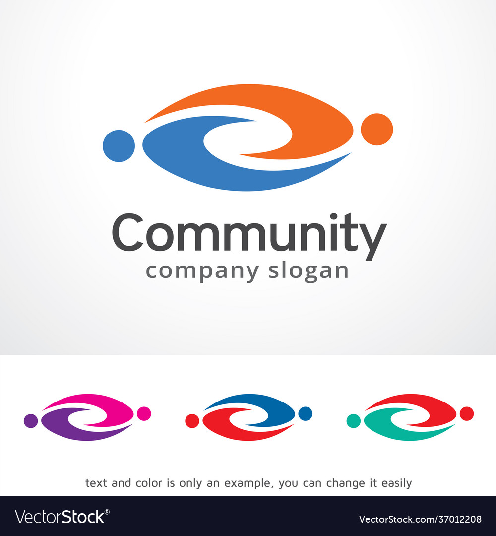 Community logo template design Royalty Free Vector Image