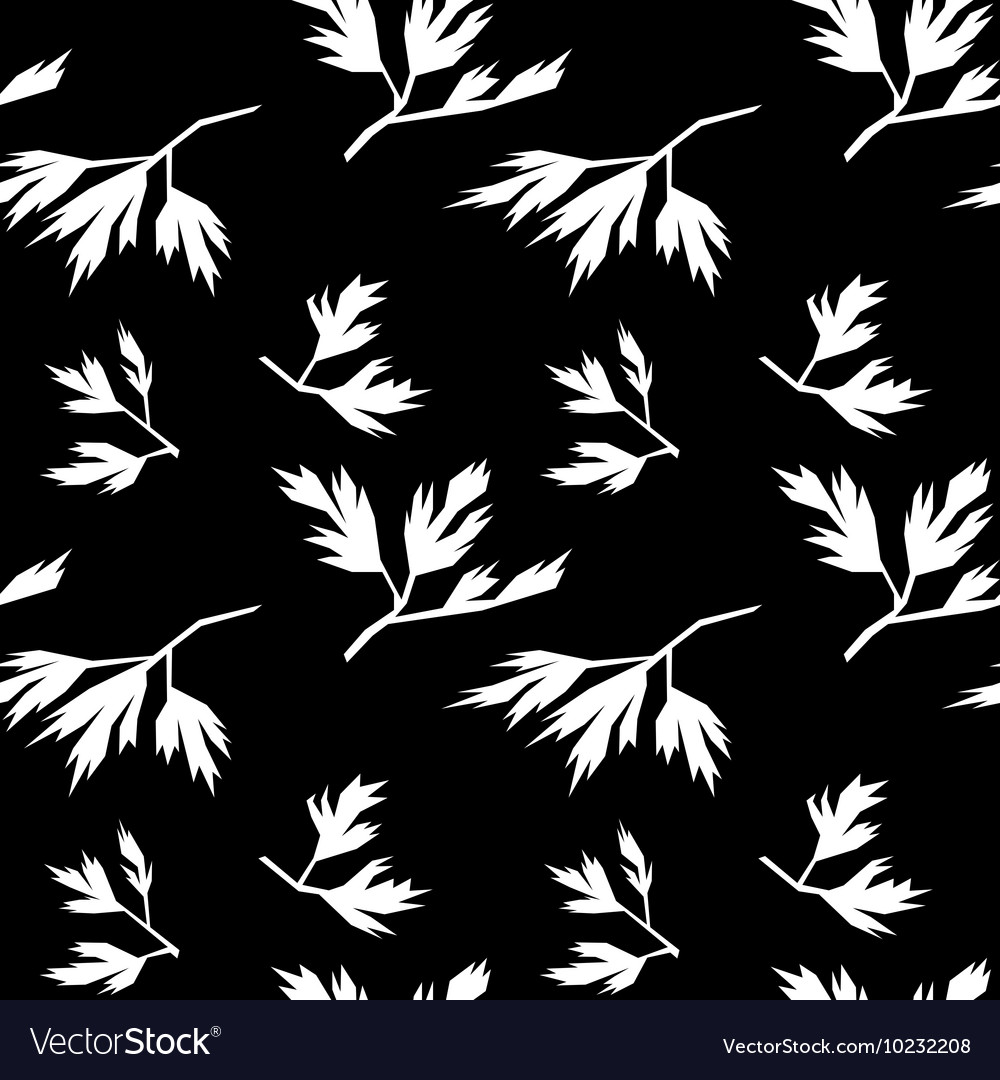 Leaf seamless pattern parsley Royalty Free Vector Image