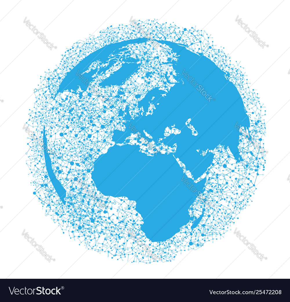 World globe on a white background Royalty Free Vector Image