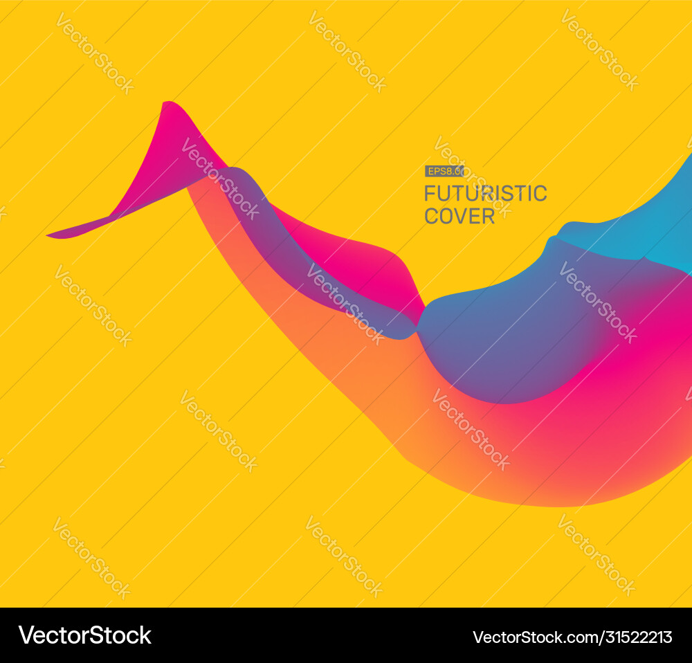 Abstract background with waves dynamic effect Vector Image