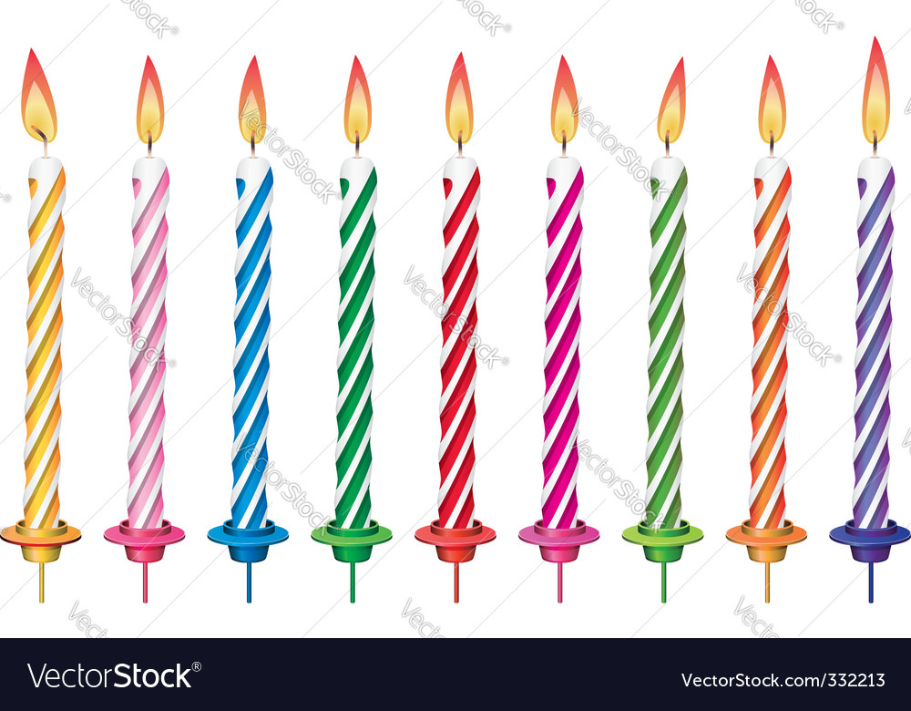 Download Birthday candles Royalty Free Vector Image - VectorStock