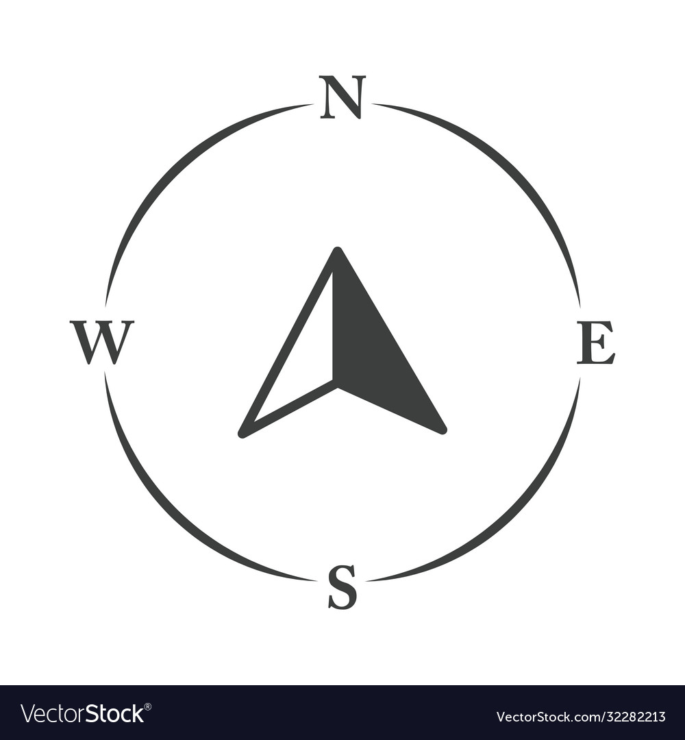 Compass rose navigation cartography destination Vector Image