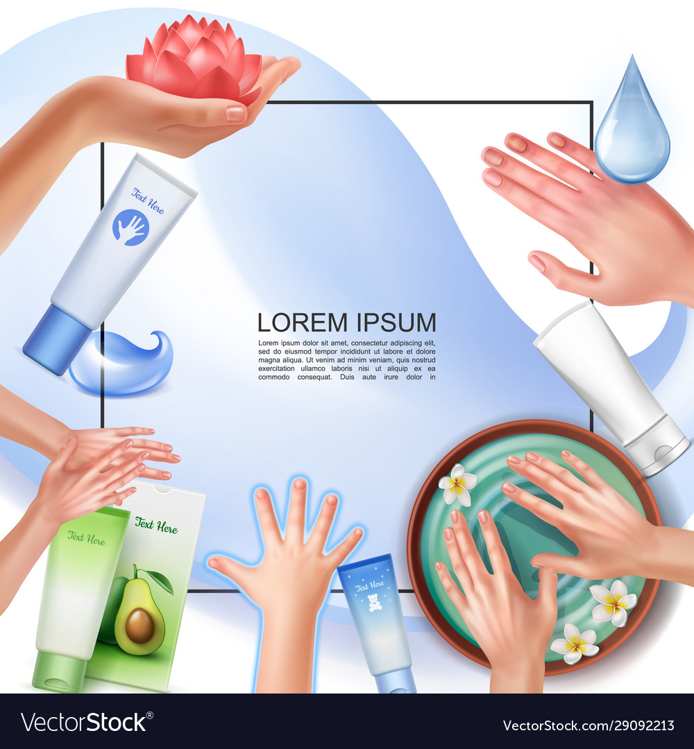 Realistic Skincare Template Royalty Free Vector Image