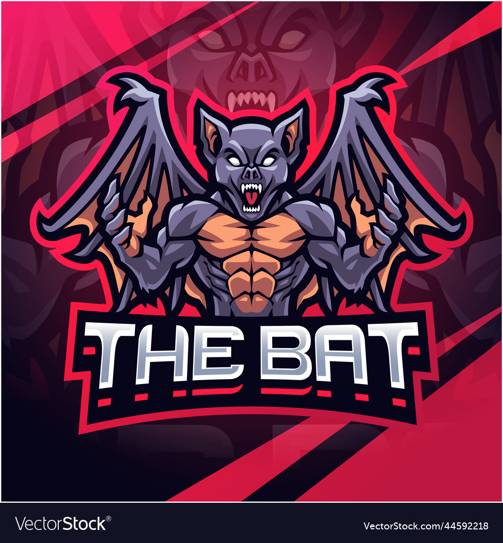 Bad cat fighter mascot logo design Royalty Free Vector Image