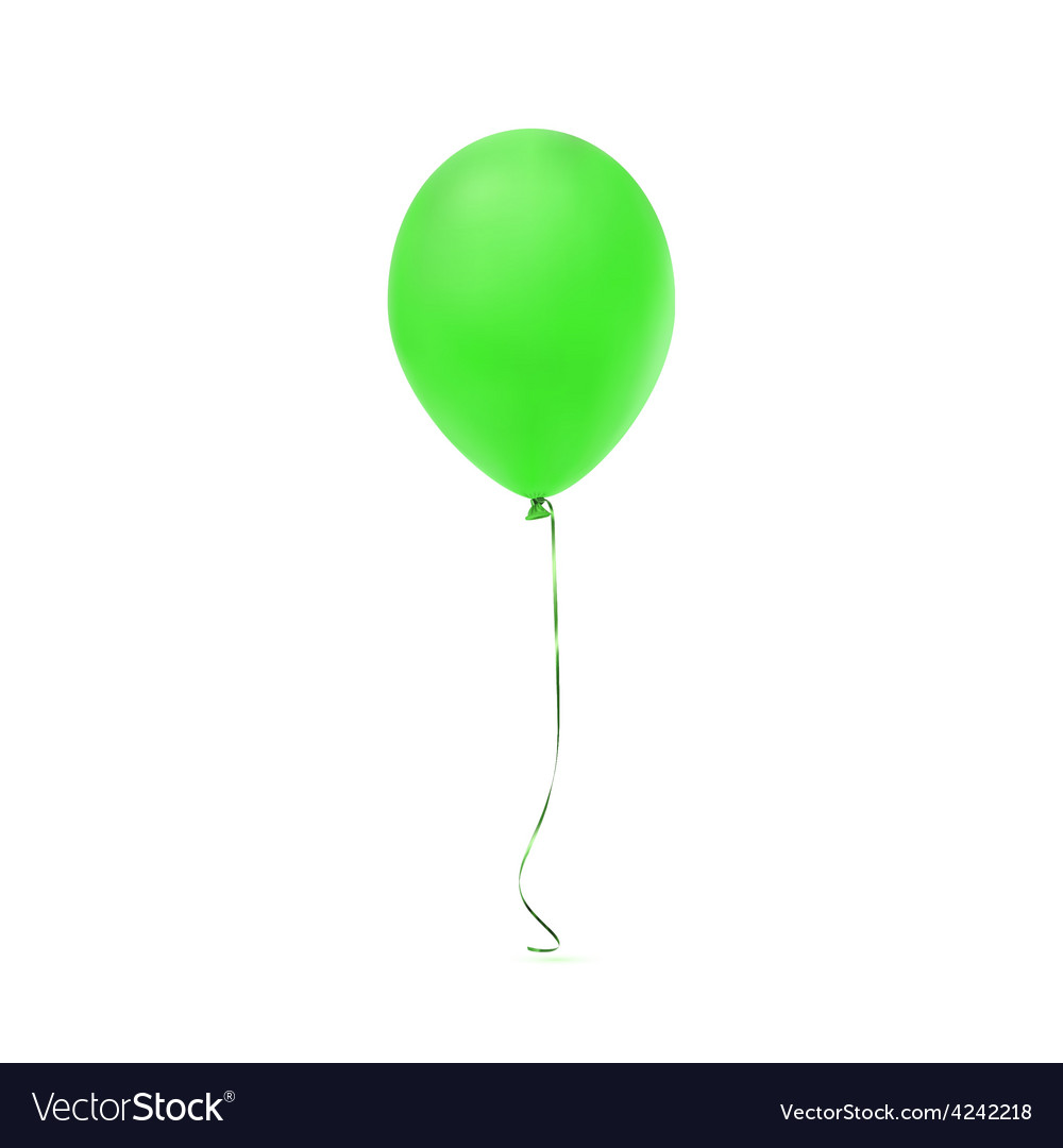 Green balloon icon isolated on white background Vector Image