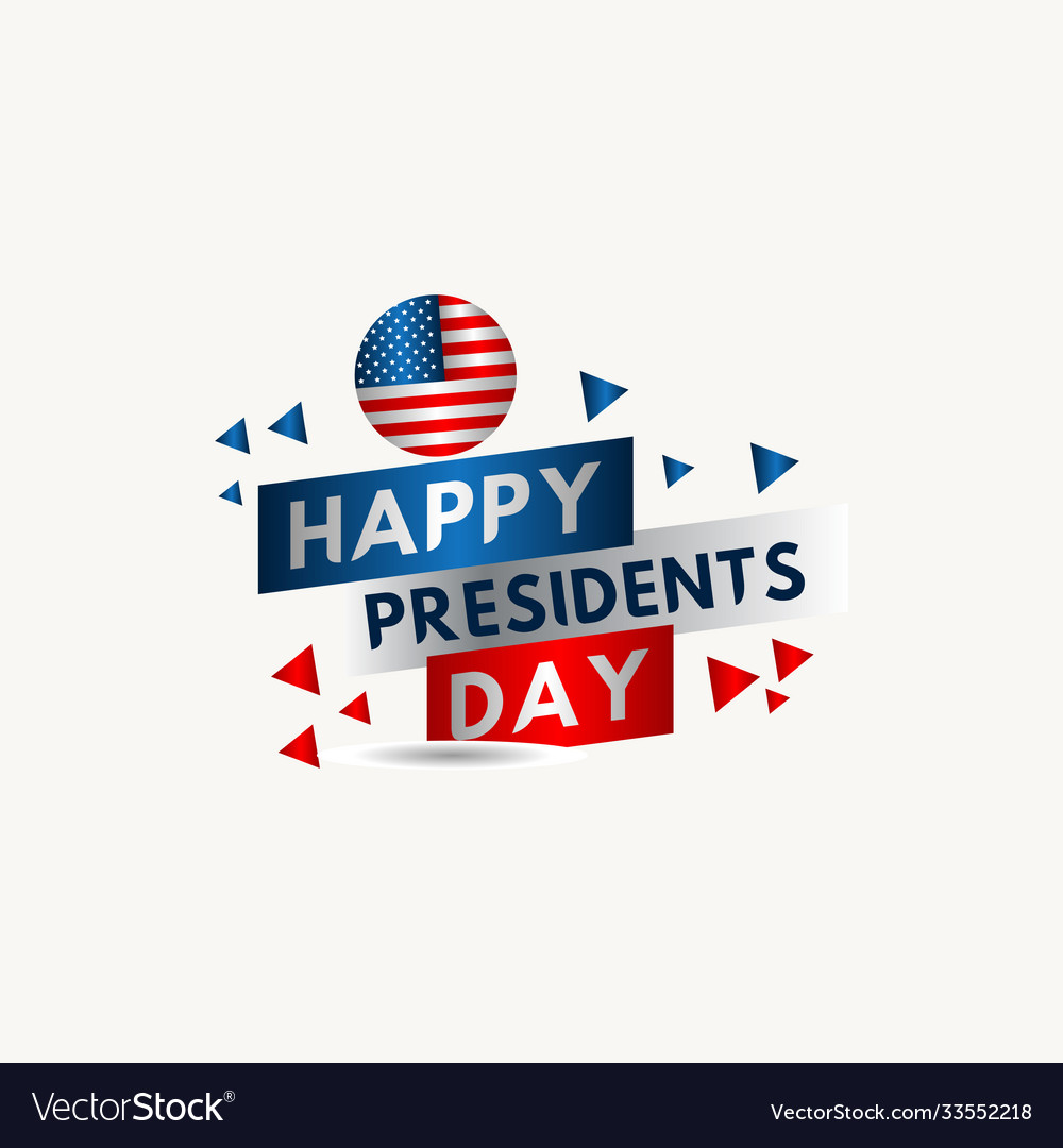 Happy presidents day template design Royalty Free Vector