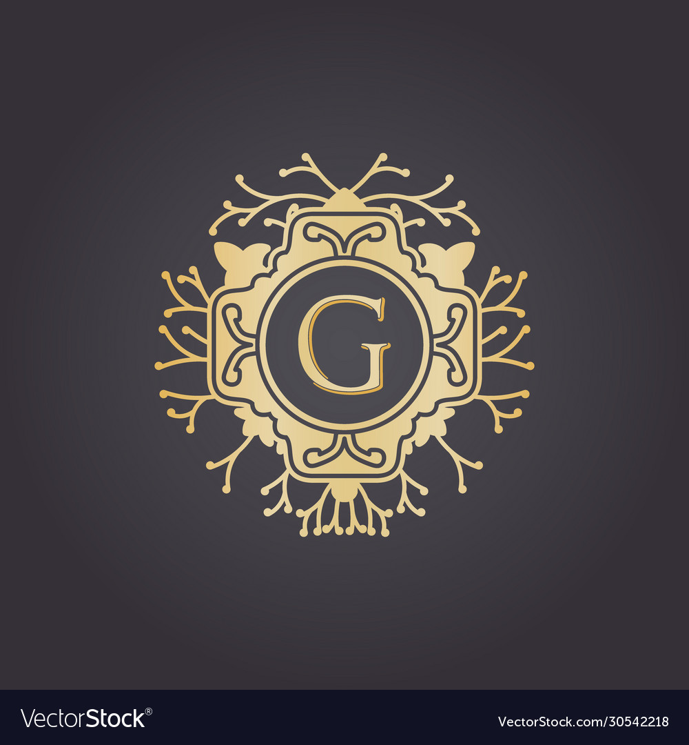 Initial letter g luxury logo for boutique Vector Image