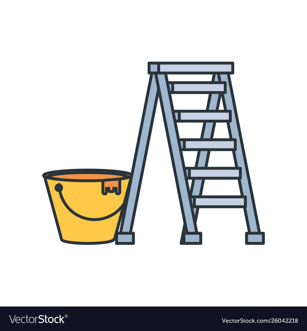 Under construction bucket tool design Royalty Free Vector