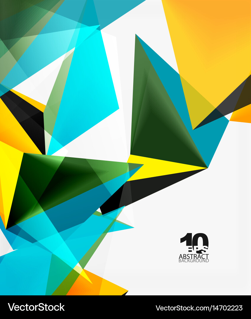 3d triangles geometric Royalty Free Vector Image
