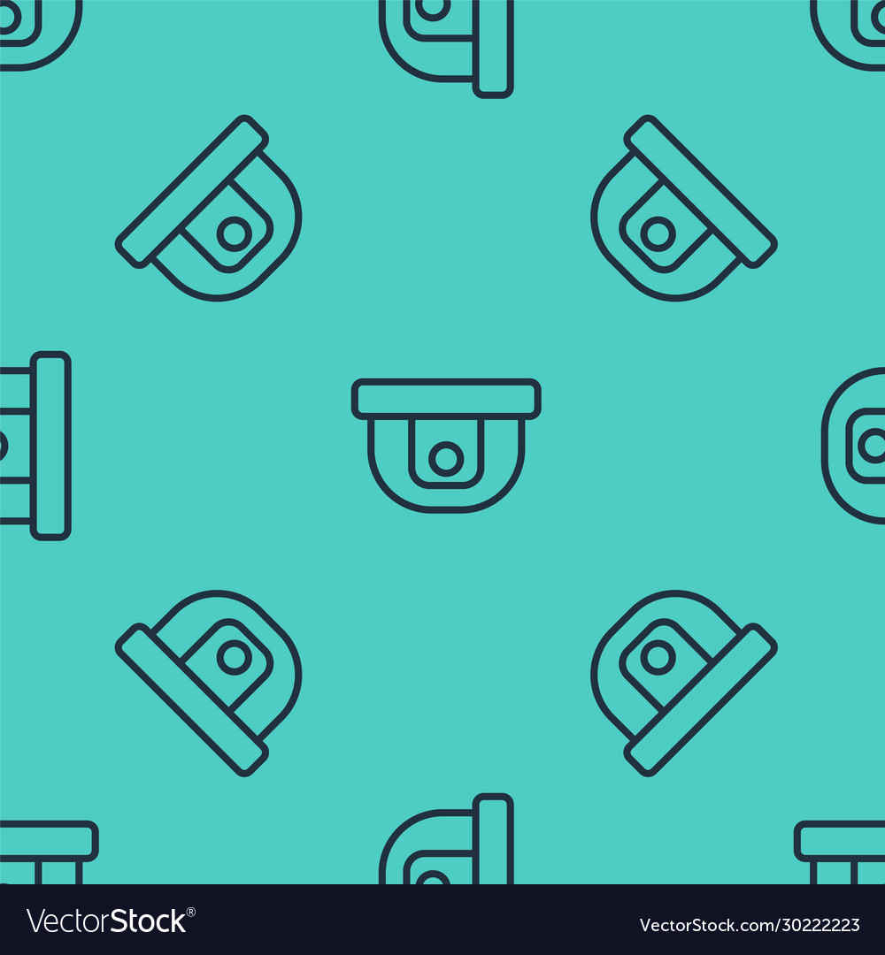 Black line motion sensor icon isolated seamless Vector Image