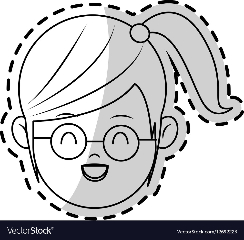 Girl cartoon icon Royalty Free Vector Image - VectorStock